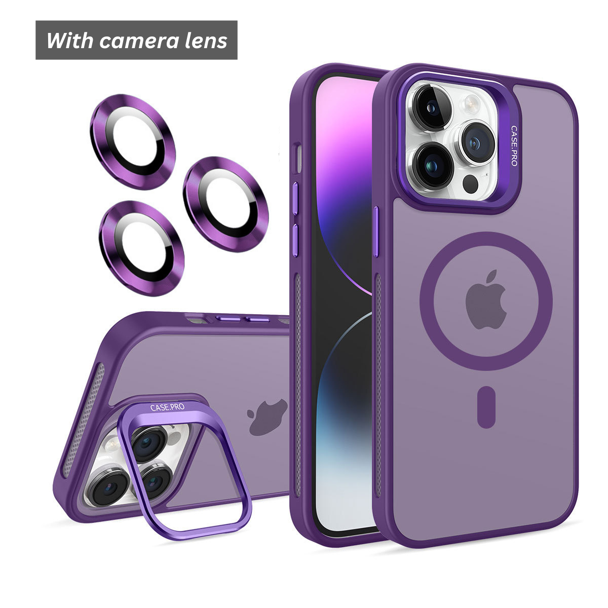 iPhone 15 Pro MagSafe Smoke Camera Stand Dark Purple