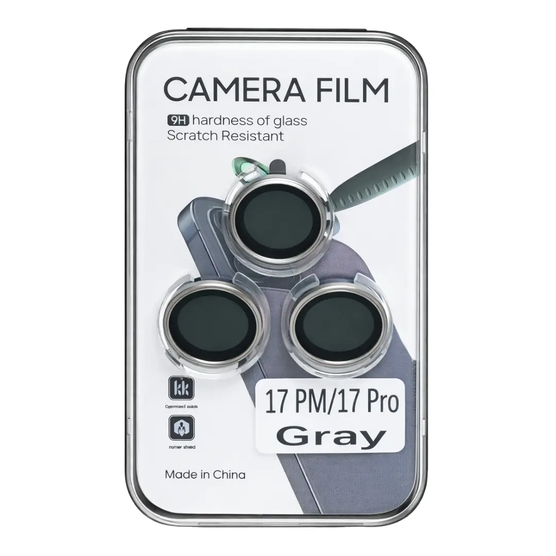iPhone 17 Pro Max /iPhone 17 Pro Camera Lens Protective Glass Cover Titanium Gray