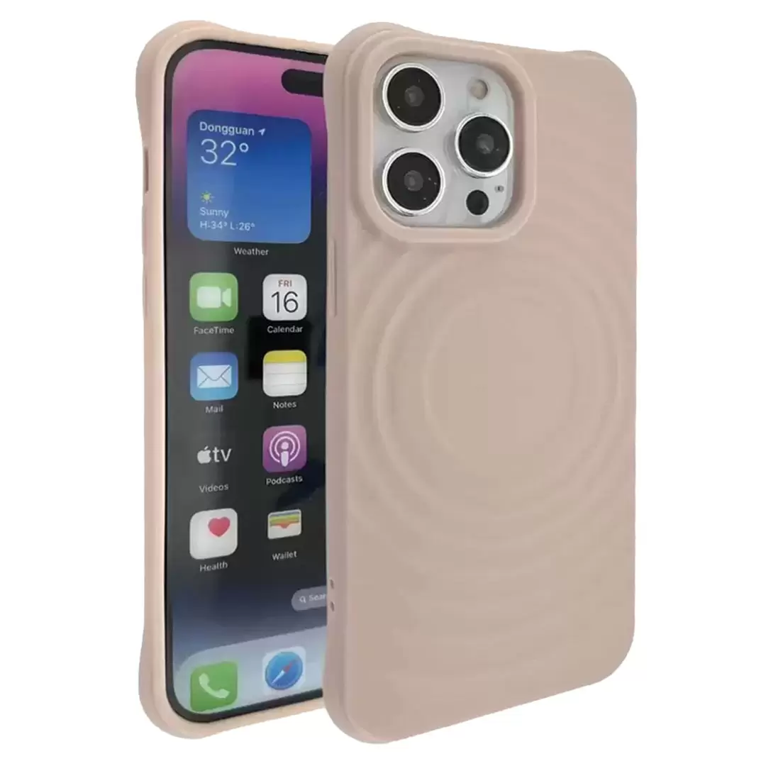 iPhone 13 Pro Magsafe Water Ripple Tpu Case Pink