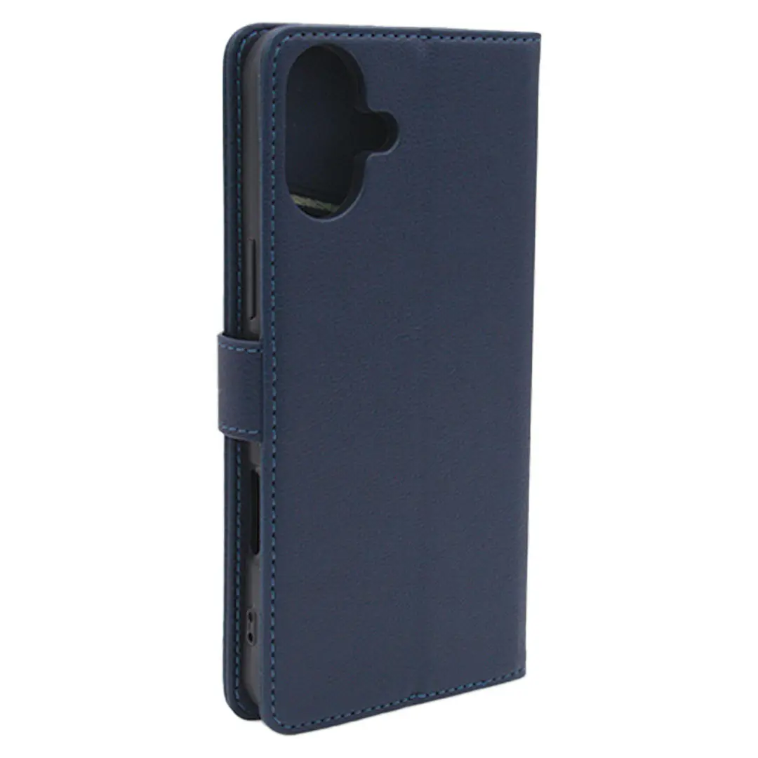 iPhone 16 Plus PU Leather Wallet Case Blue