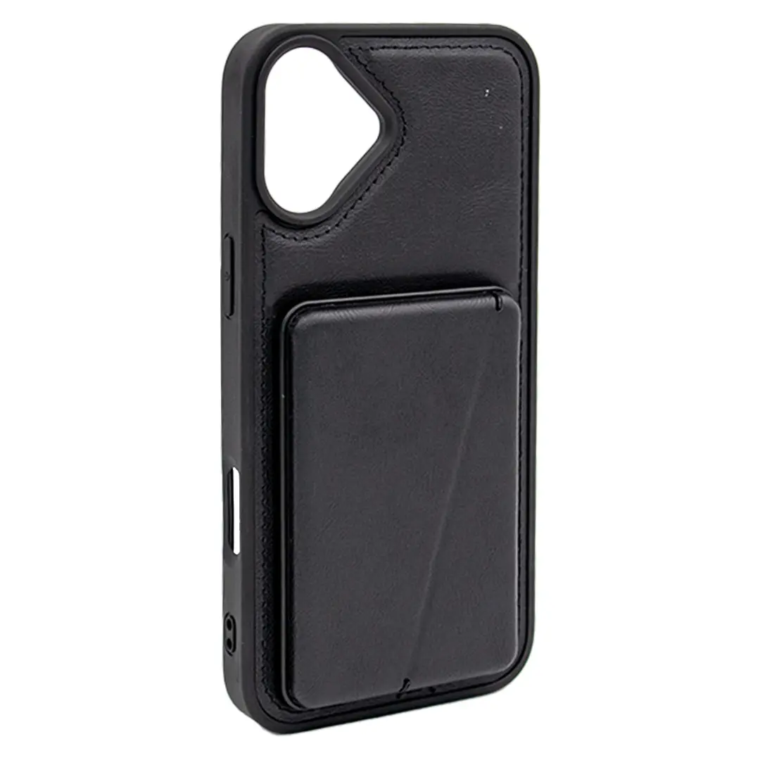 iPhone 16 Modern Hidden Card Holder Case Black