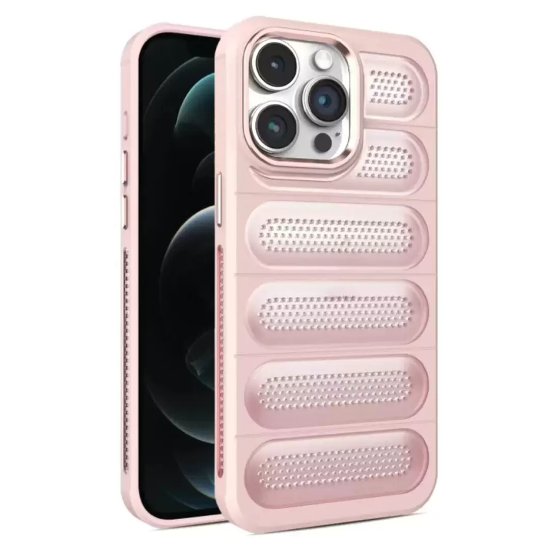 iPhone 15/iPhone 14/iPhone 13 Mesh Cooling Case Pink