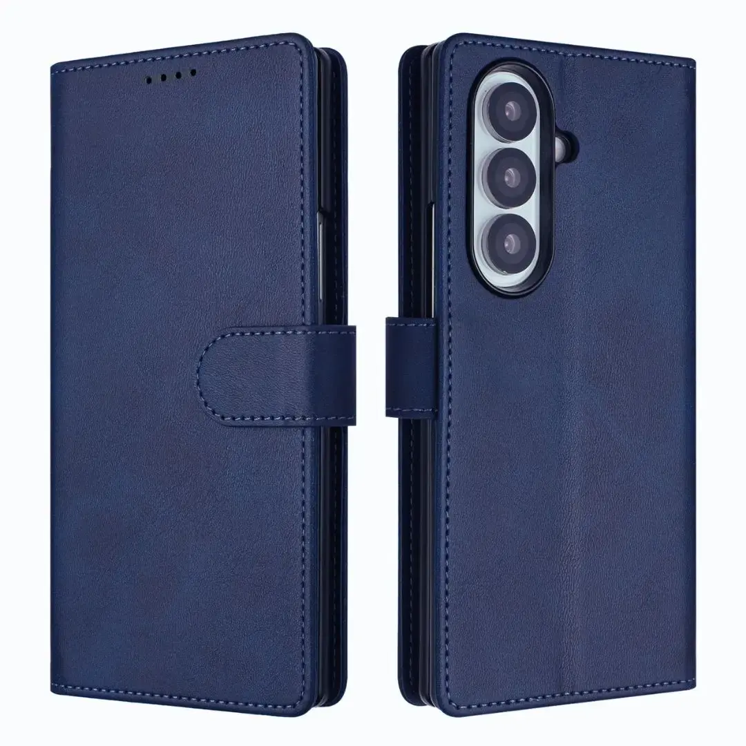 Samsung Galaxy S25 FE PU Leather Wallet Case Blue
