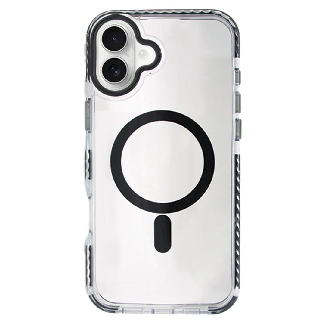 iPhone 16 Plus Magsafe Clear Twotone Case with Lanyard Black