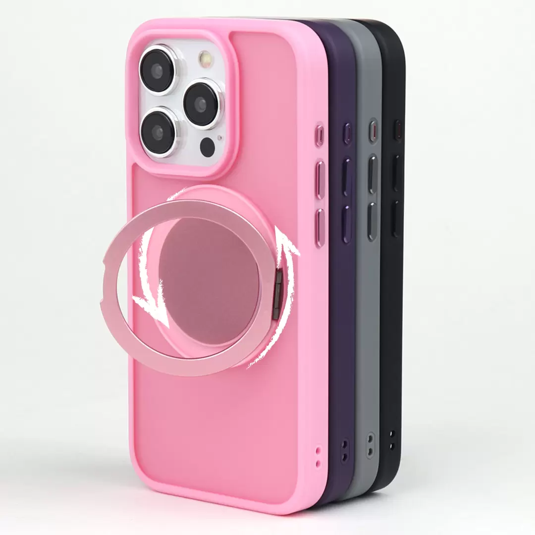 iPhone 16 MagSafe Cam Smoke Rotating Kickstand Pink