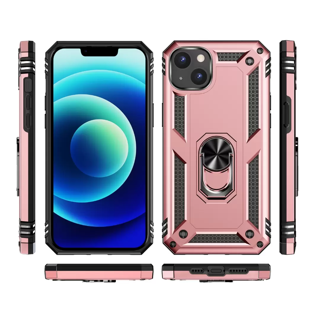 iPhone 15 Pro Max 2in1 Ring Case Rose Gold