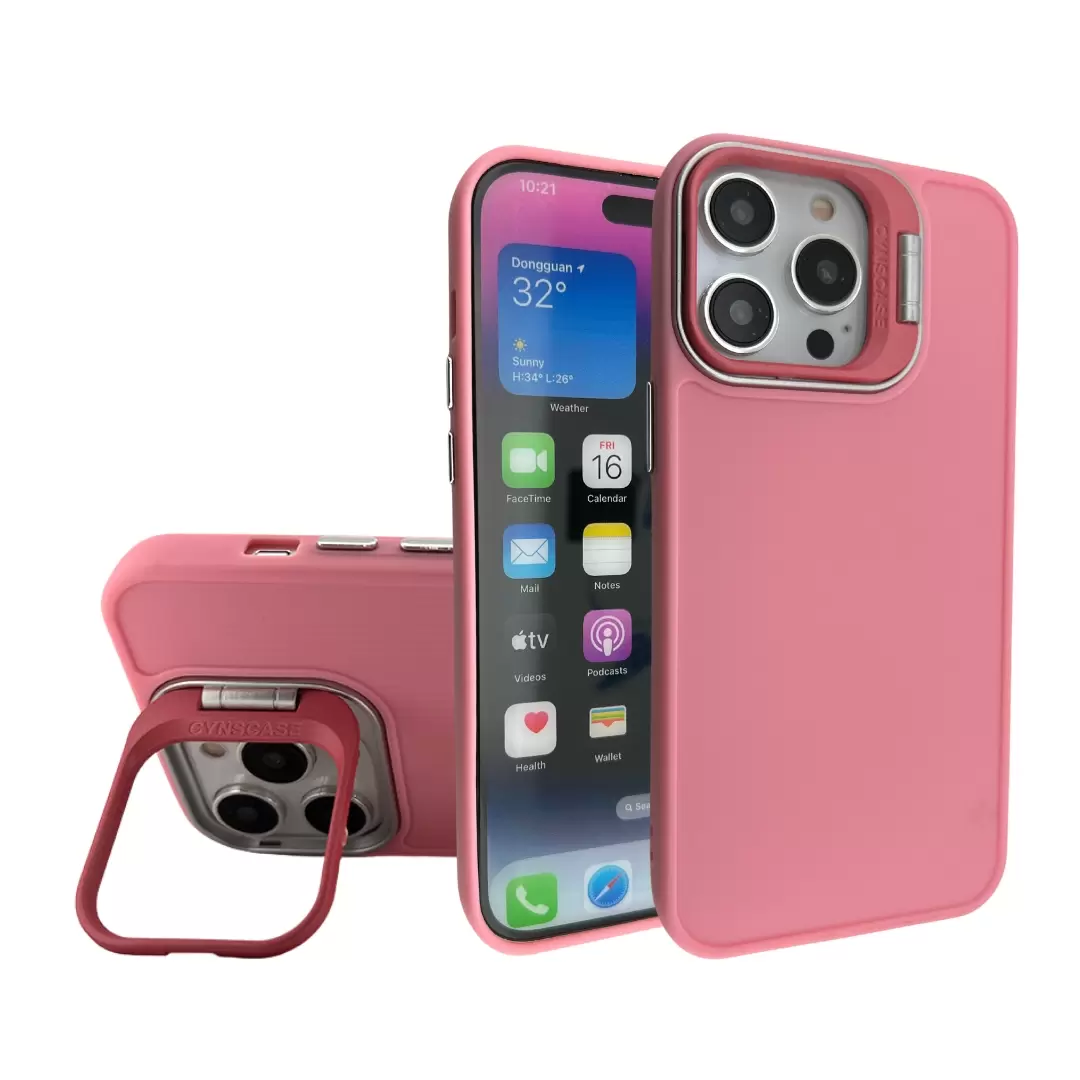 iPhone 12 Pro Max/iPhone 13 Pro Max Camera Stand Eco Case Pink