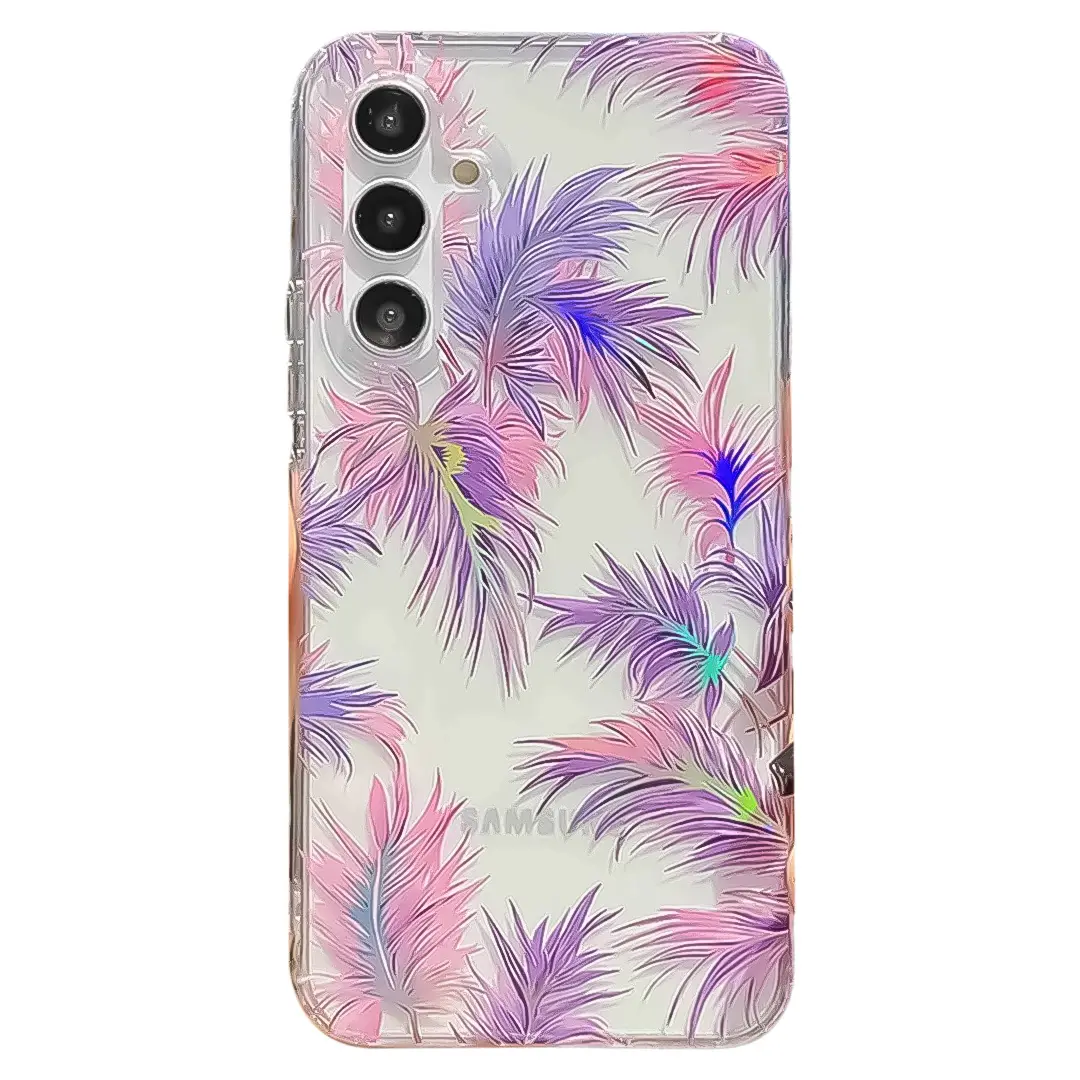 Samsung Galaxy S25 Plus/S24 Plus Designed Case Purple Feather