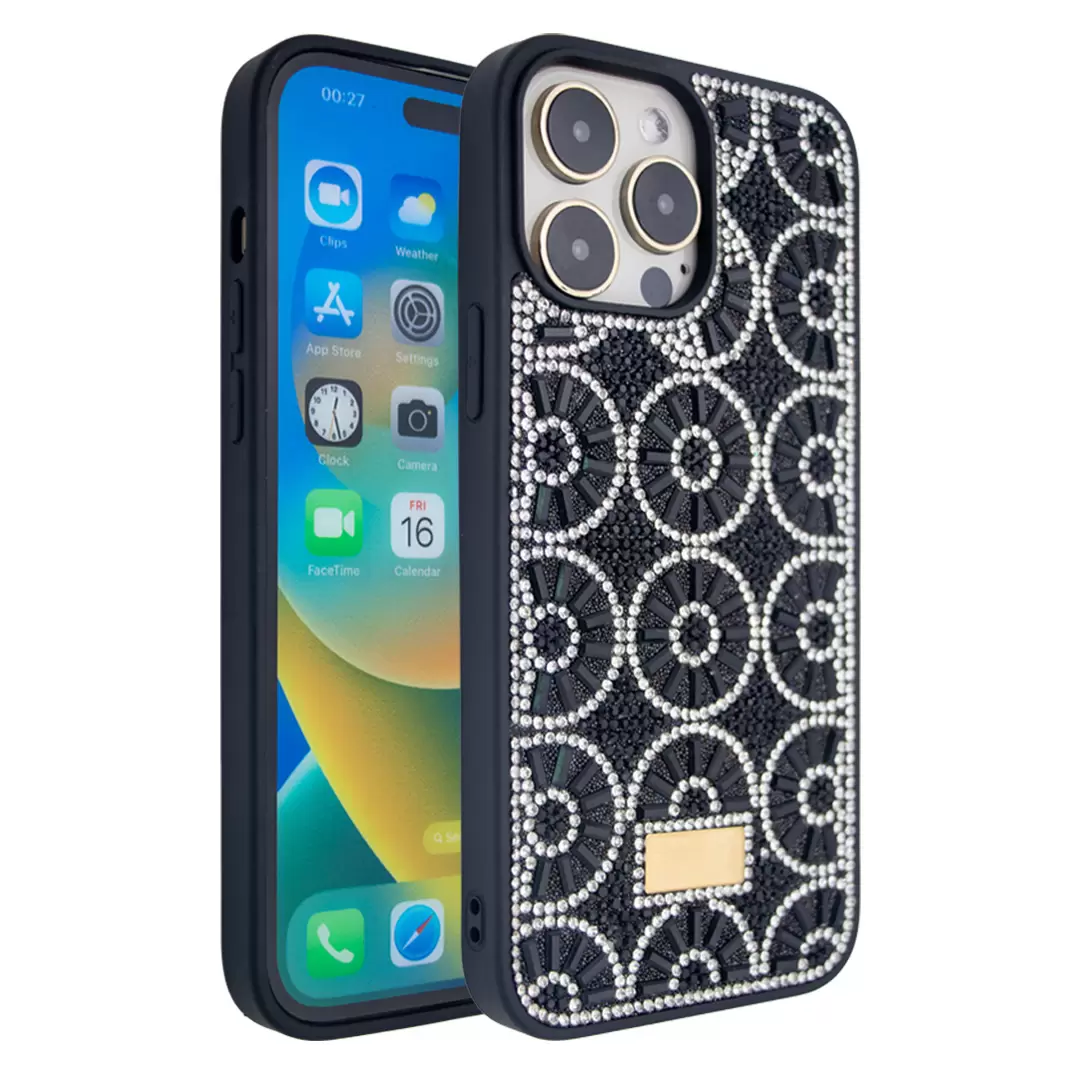 iPhone 16 Plus Diamond sparkling case Black