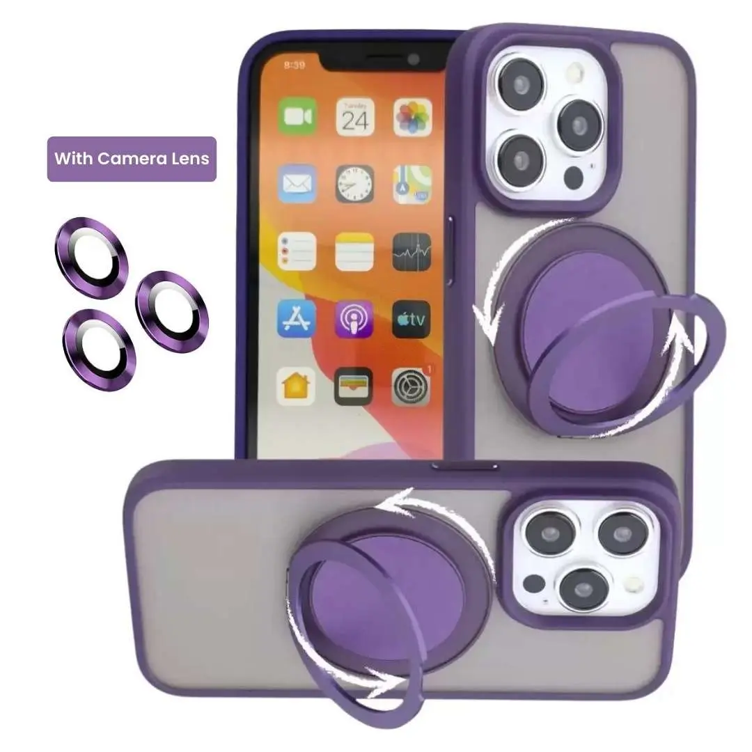 iPhone 16 Pro MagSafe Cam Smoke Rotating Kickstand Dark Purple