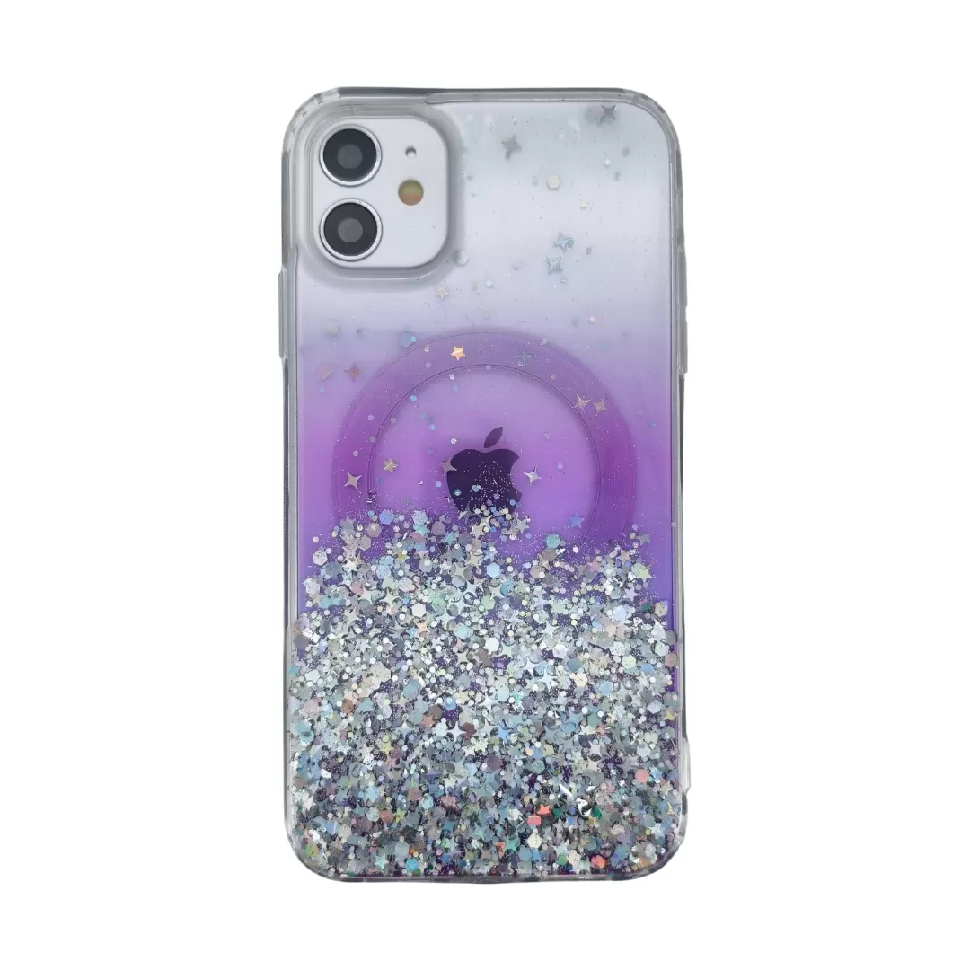 iPhone 11 Bling MagSafe Twotone Eco Purple