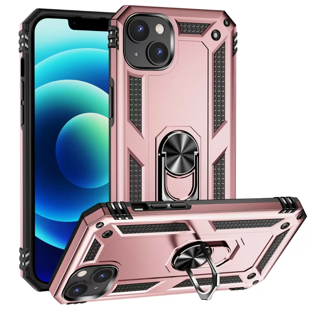 iPhone 15 Pro 2in1 Ring Case Rose Gold