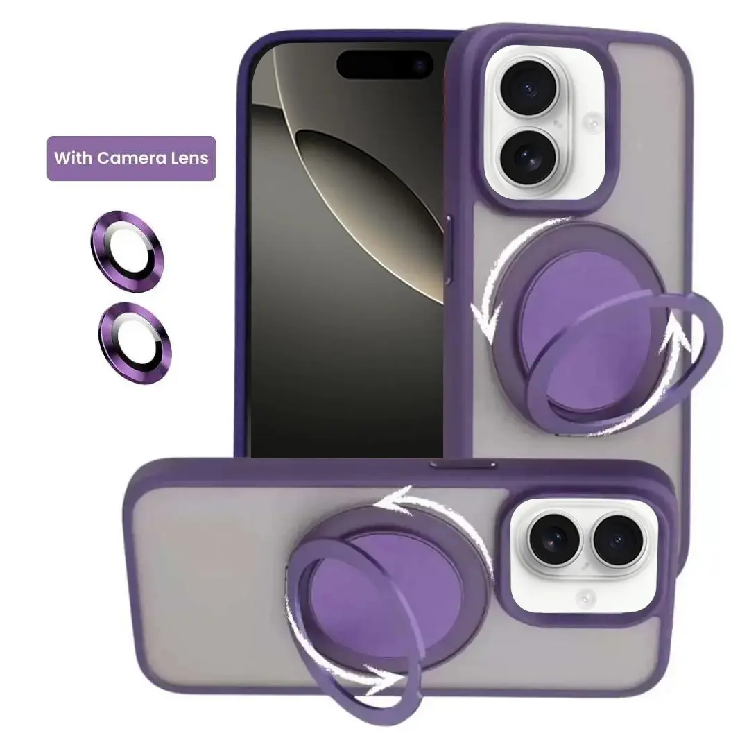 iPhone 16 Plus MagSafe Cam Smoke Rotating Kickstand Dark Purple