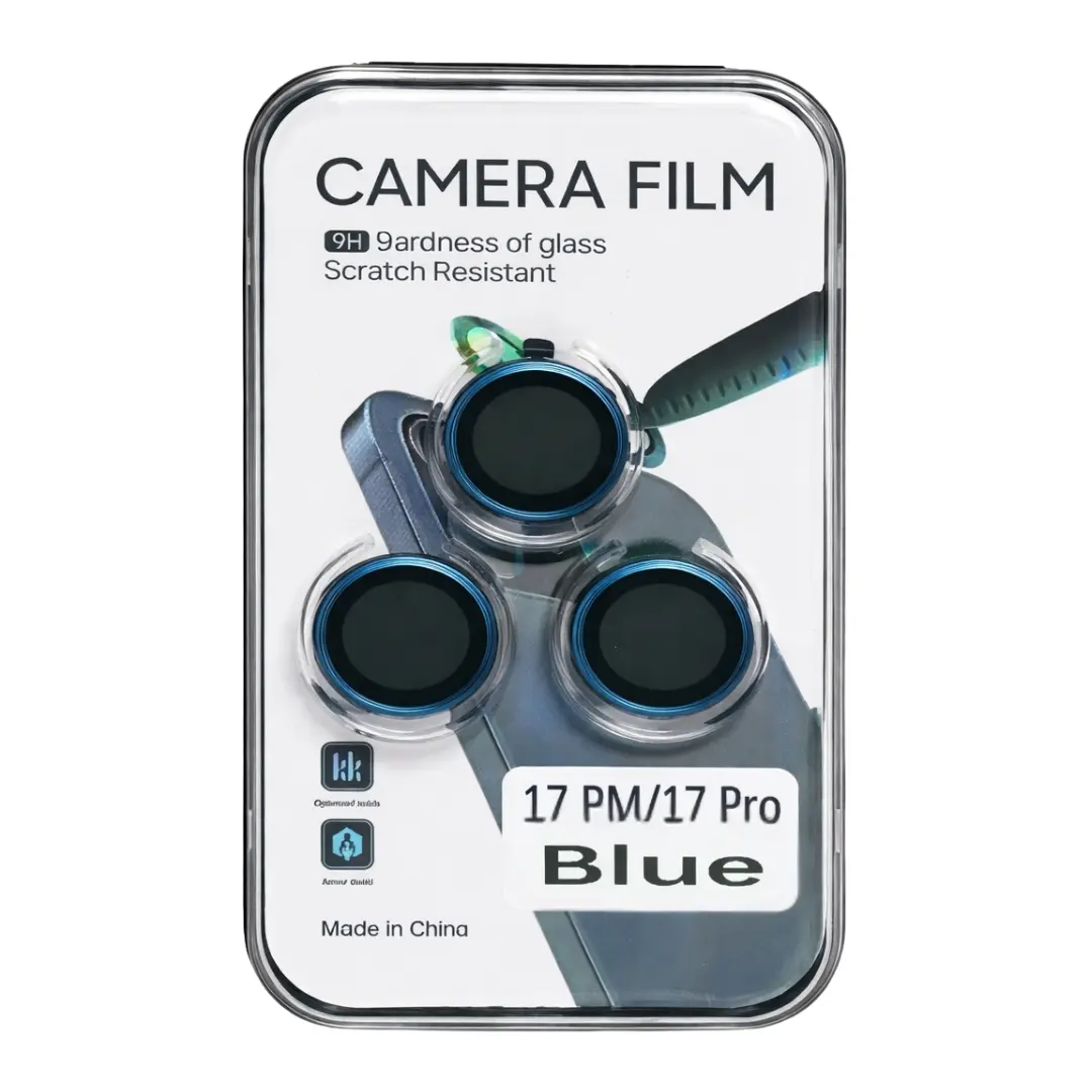 iPhone 17 Pro Max /iPhone 17 Pro Camera Lens Protective Glass Cover Blue