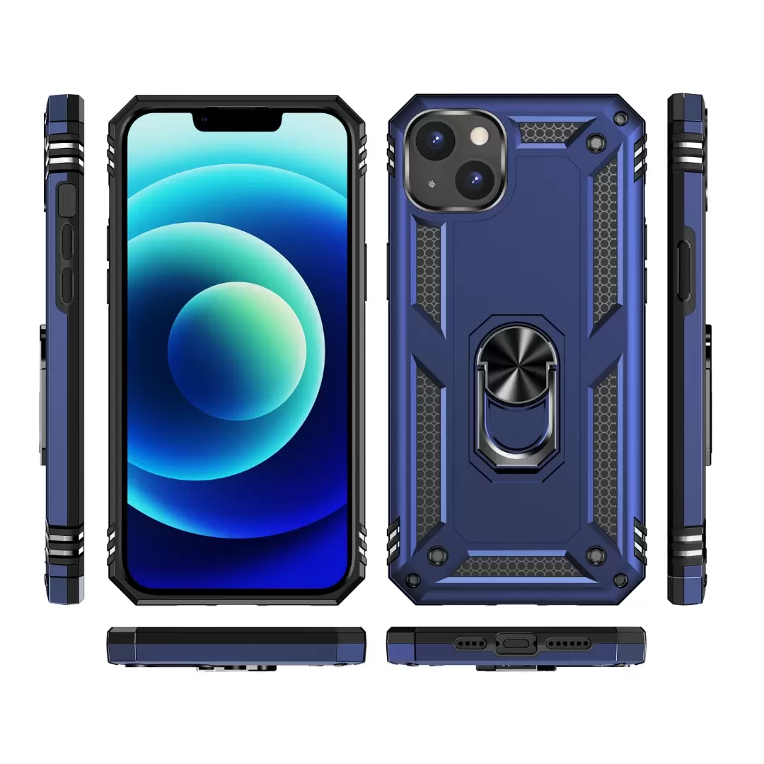 iPhone 13 Pro Max/iPhone 12 Pro Max 2in1 Ring Case Blue