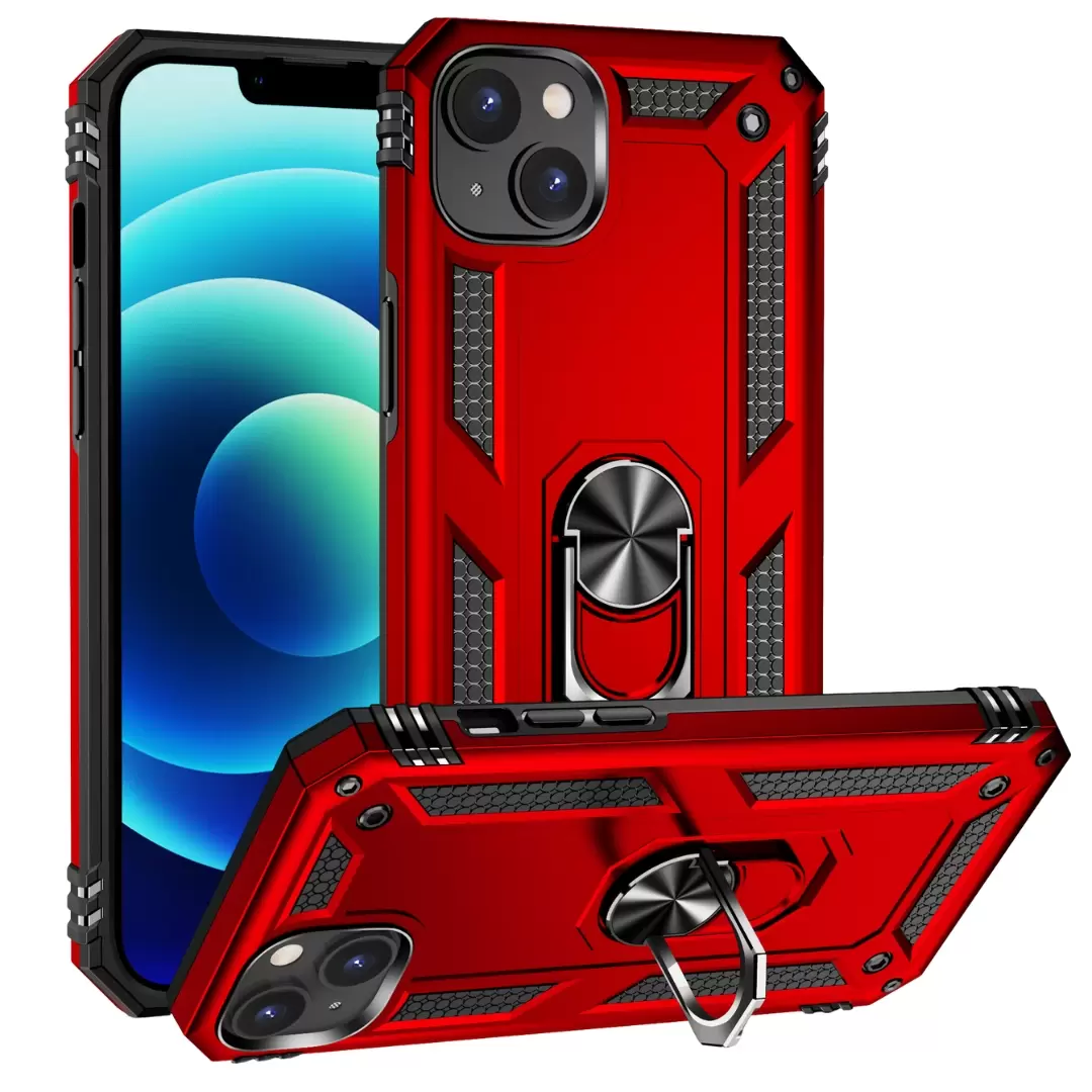 iPhone 14 Plus 2in1 Ring Case Red