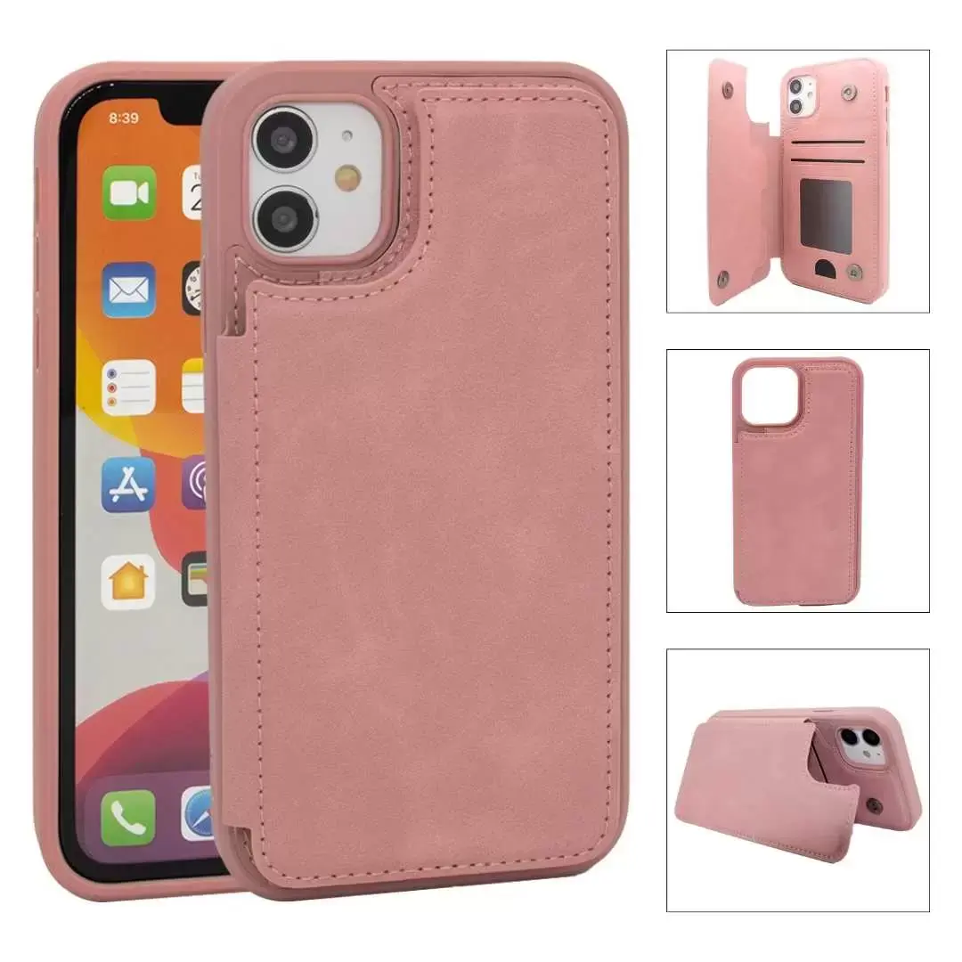 iPhone 12 Mini (5.4) Modern Card Holder Case Rose Gold