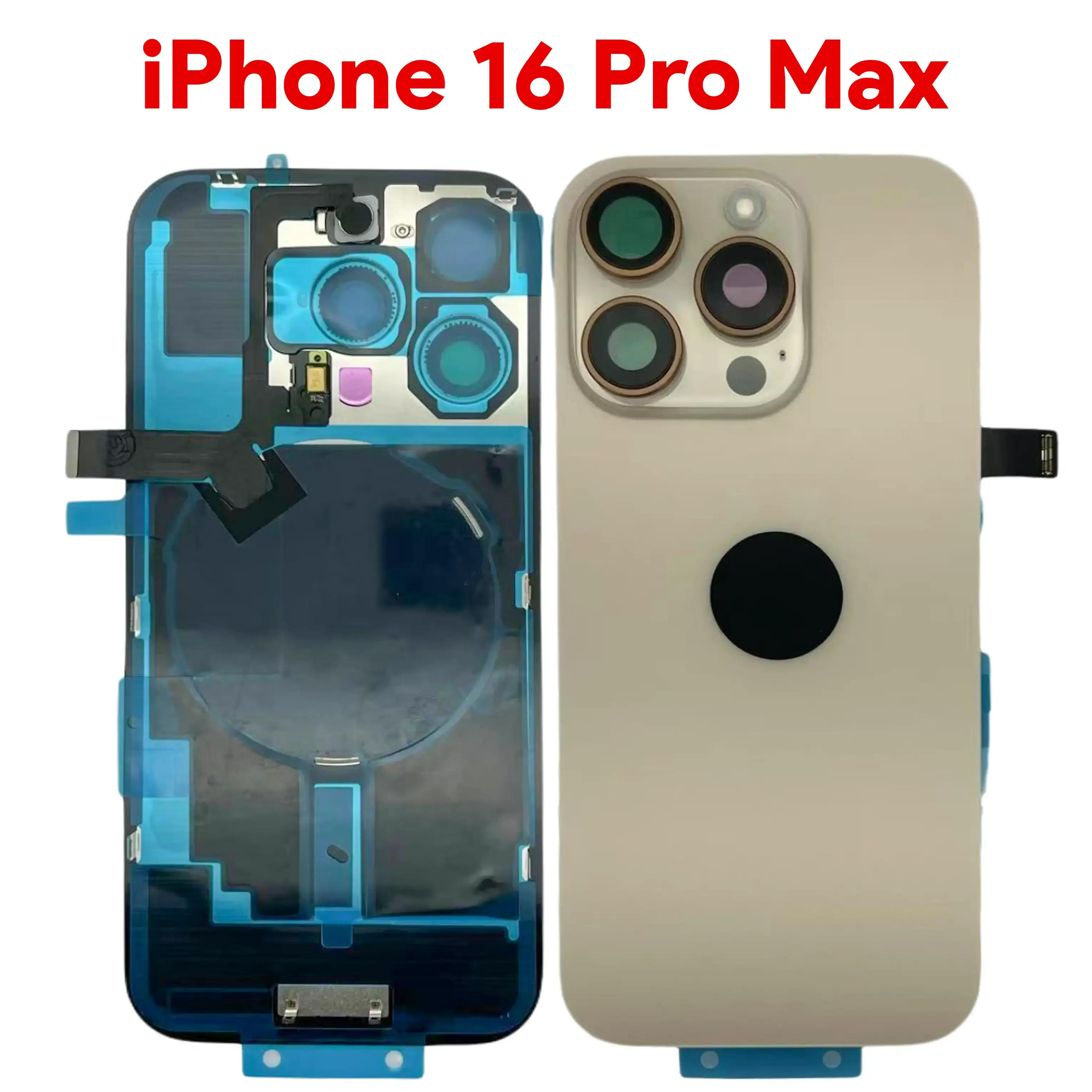 iPhone 16 Pro Max Back Glass Gold with NFC