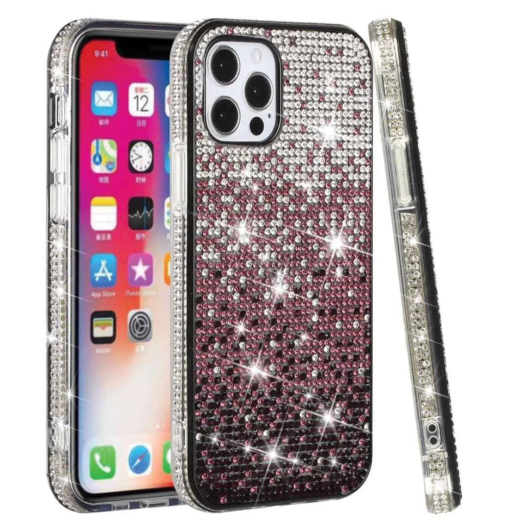 iPhone 15/iPhone 14/iPhone 13 Bling Party Diamond Purple