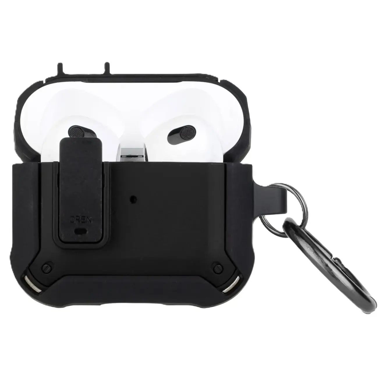 Airpods Pro 3 Shock Proof Hybrid with Hook Case Black
