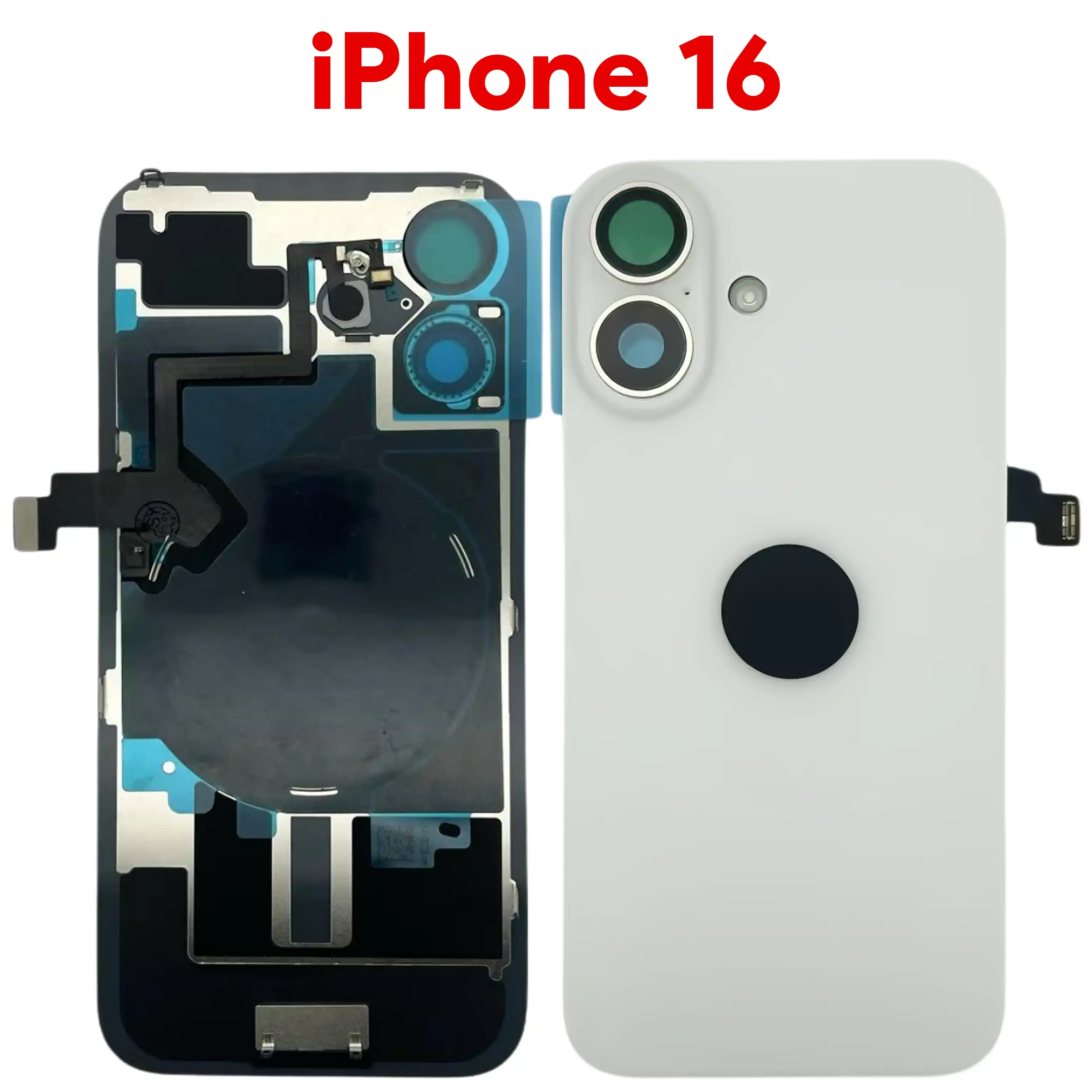 iPhone 16 Back Glass White with NFC