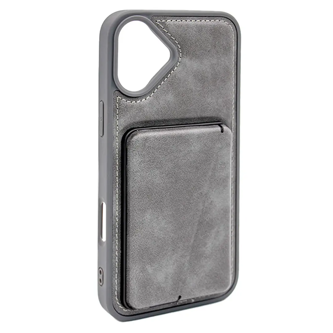 iPhone 16 Modern Hidden Card Holder Case Gray