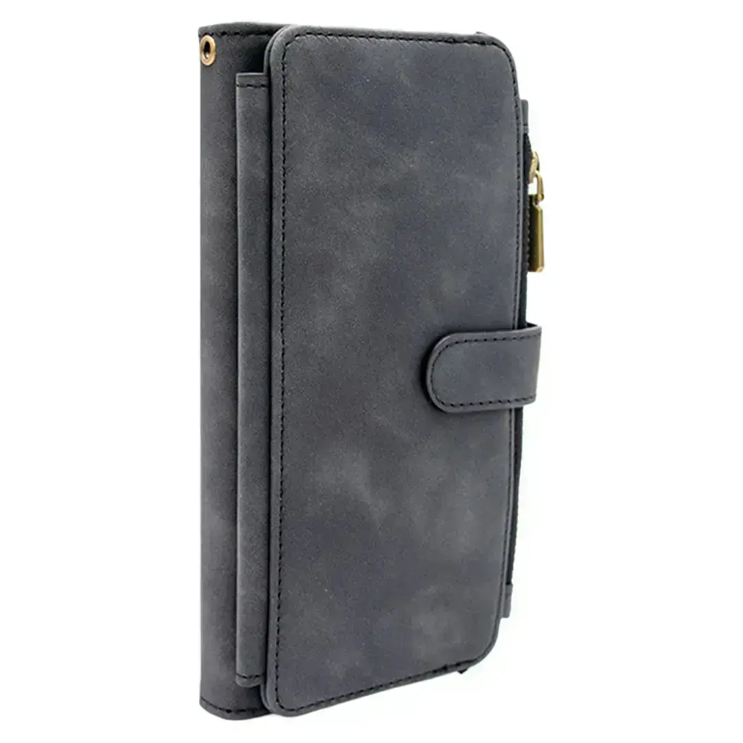 iPhone 17 Pro Max Premio Wallet Luxury with Zipper Case Black