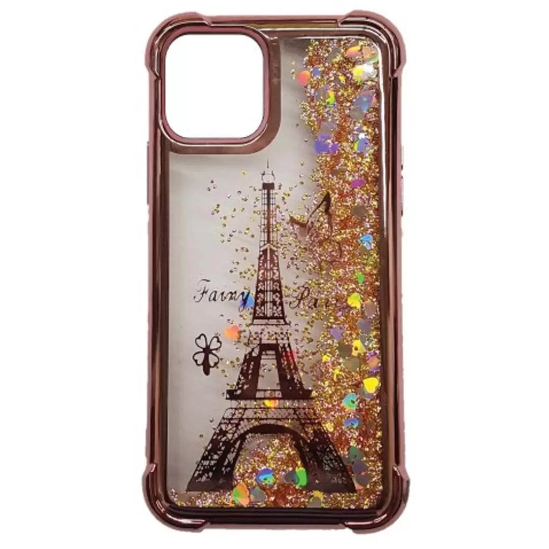 iPhone 12 Mini (5.4) Waterfall Protective Case Rose Gold Eiffel Tower