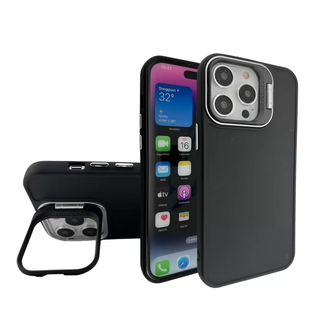 iPhone 14 Pro Max Camera Stand Eco Case Black