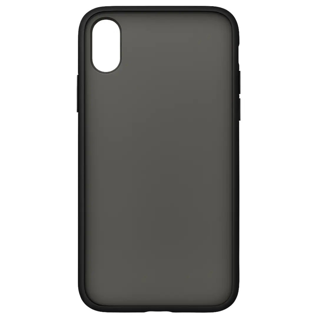 iPhone XS Max Smoke Transparent Twotone Case Black