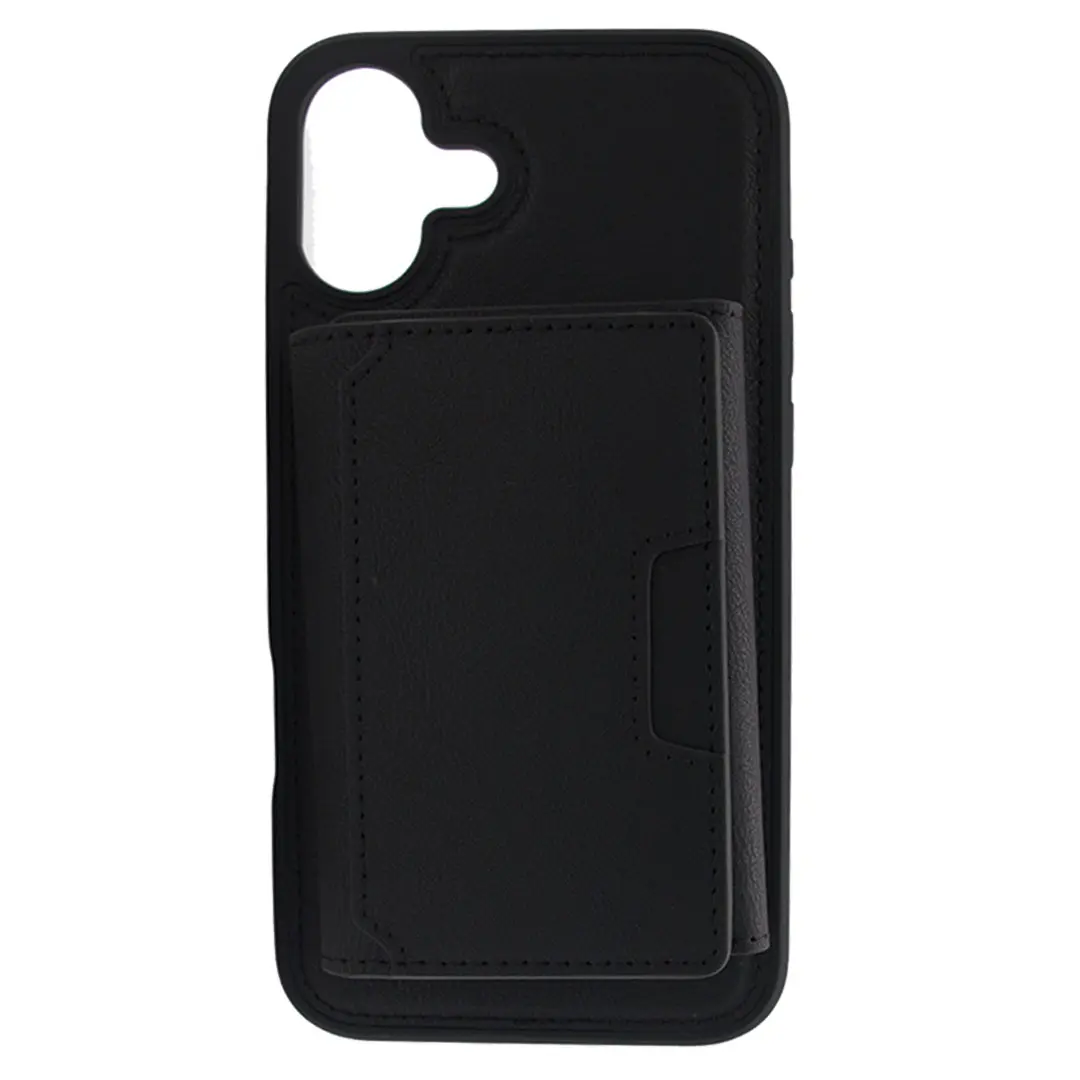 iPhone 16 Modern Card Holder Case Magsafe Detachable Black