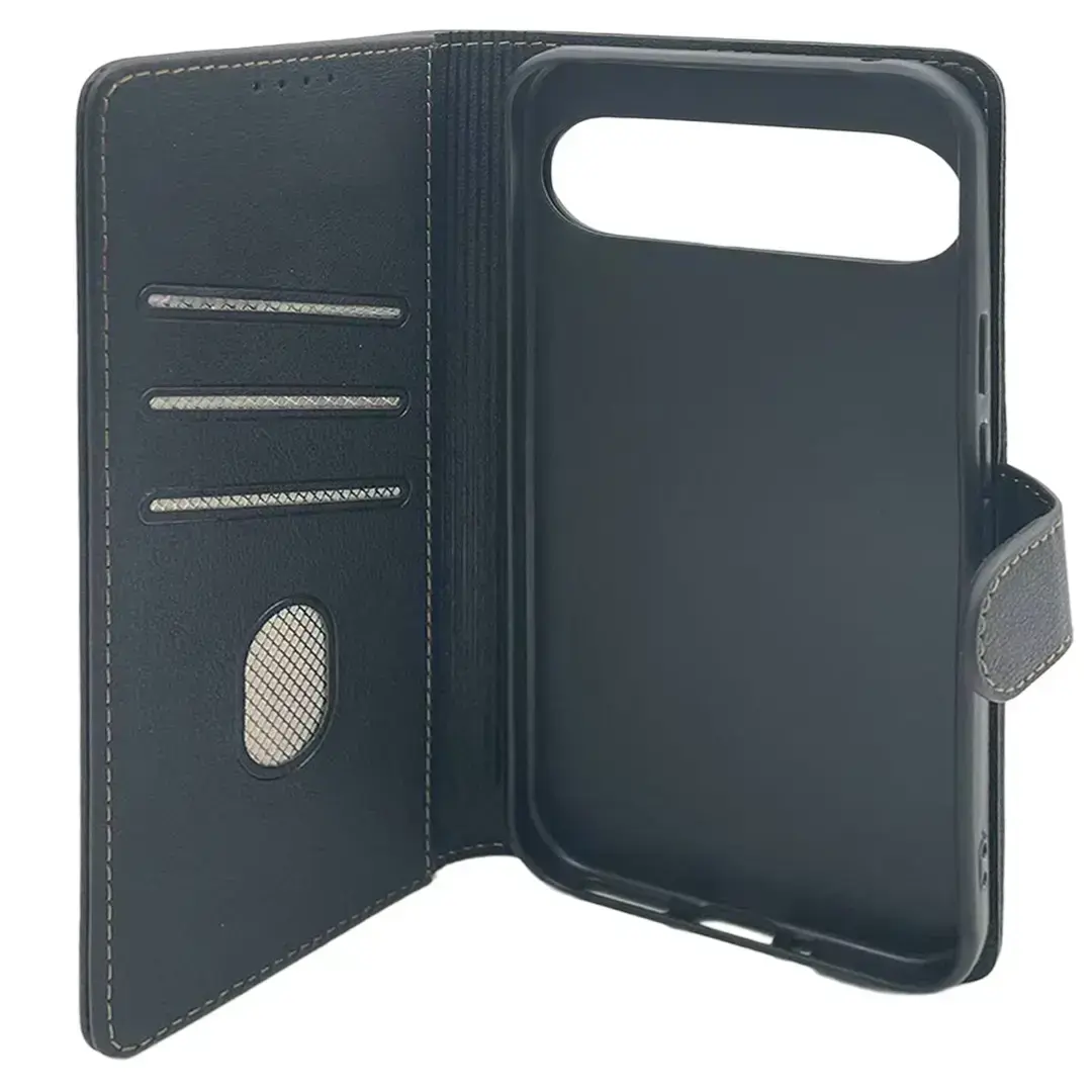 Google Pixel 10 PU Leather Wallet Case Black