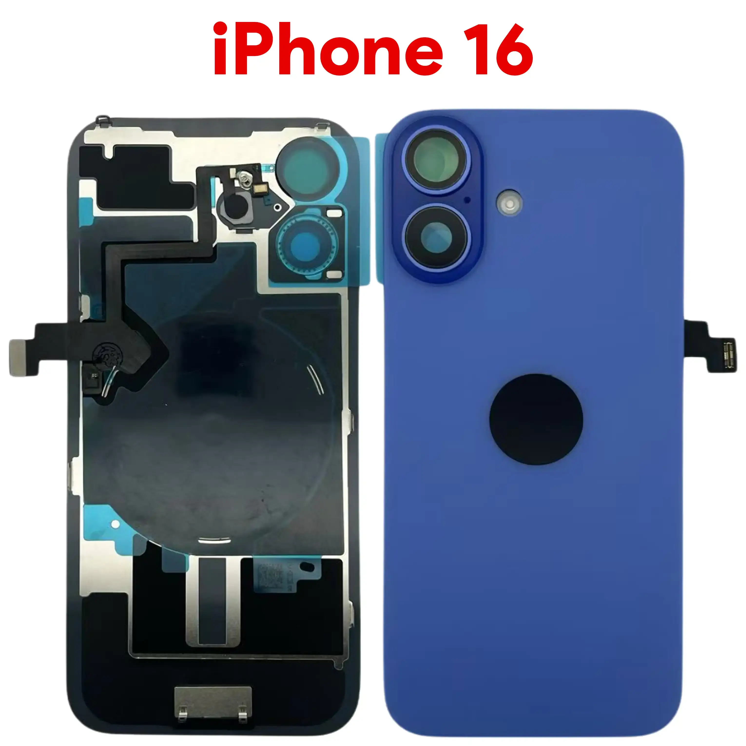 iPhone 16 Back Glass Blue with NFC