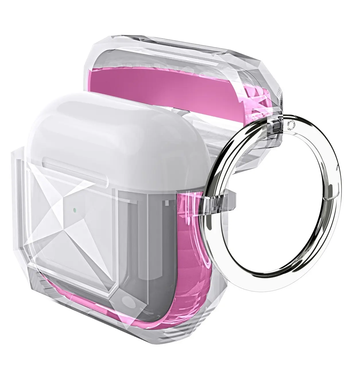 Airpods 4 Transparent TPU with Colored Edge Case Pink