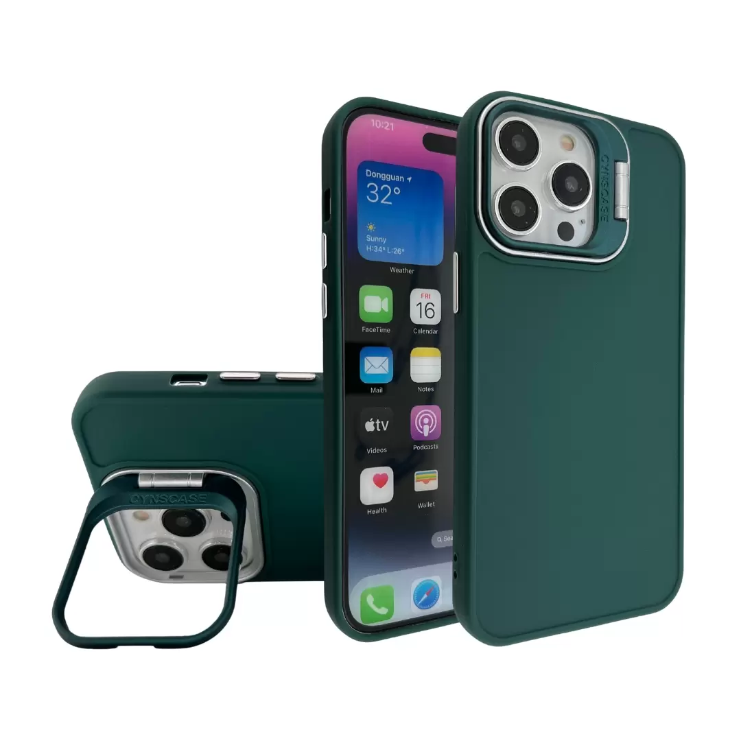 iPhone 12/iPhone 12 Pro Camera Stand Eco Case Dark Green