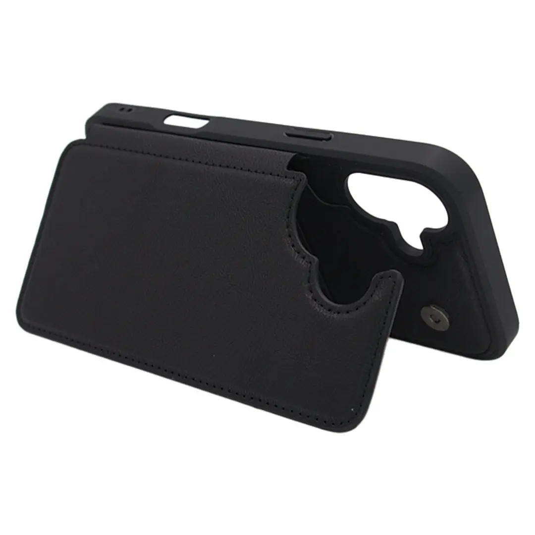 iPhone 16 Modern Card Holder Case Black