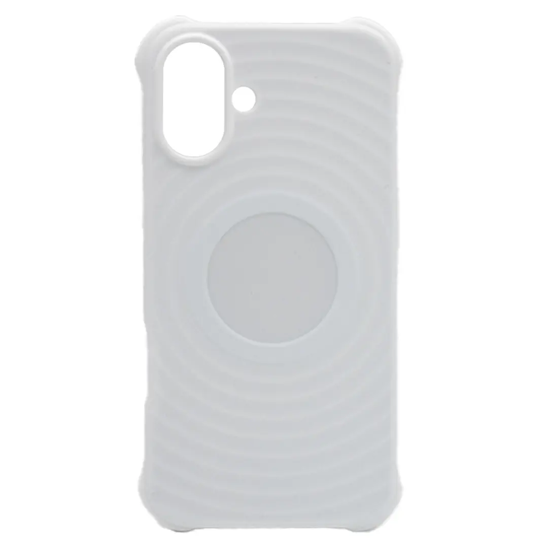 iPhone 16 Plus Magsafe Water Ripple Silicone Case White