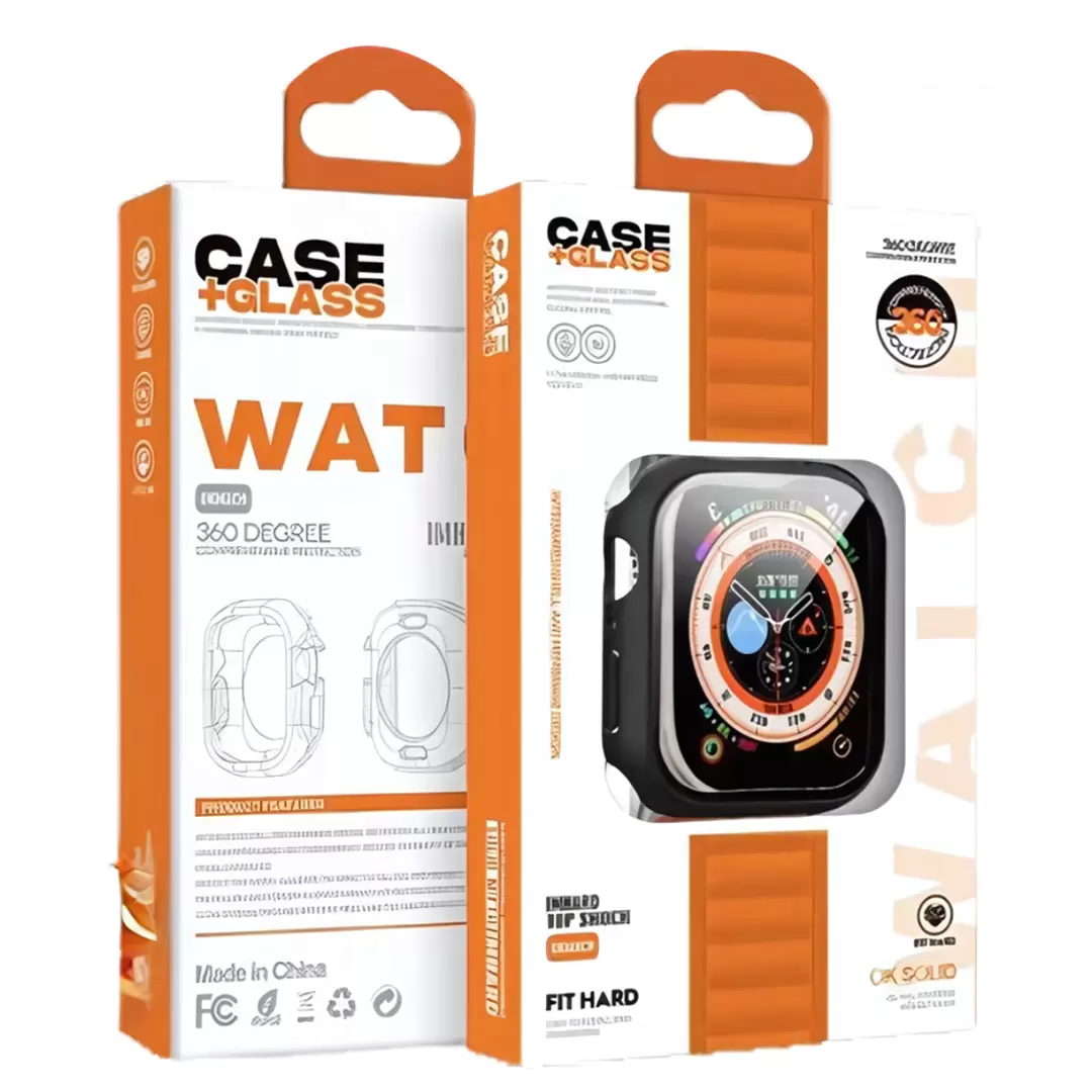 Apple Watch Case_ 45mm Silver [with Tempered Glass Protection]