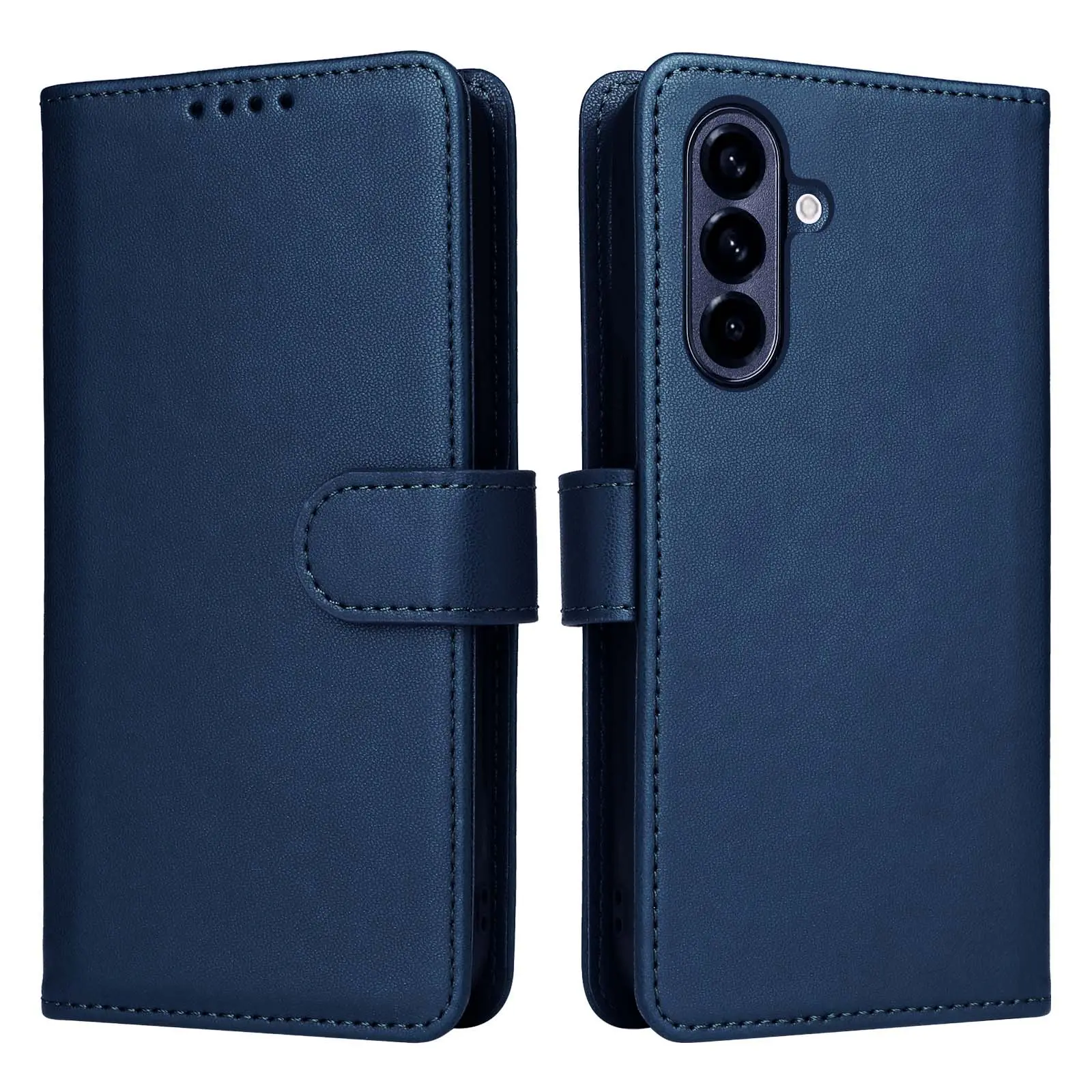 Samsung Galaxy Z Fold 7 PU Leather Wallet Case Blue