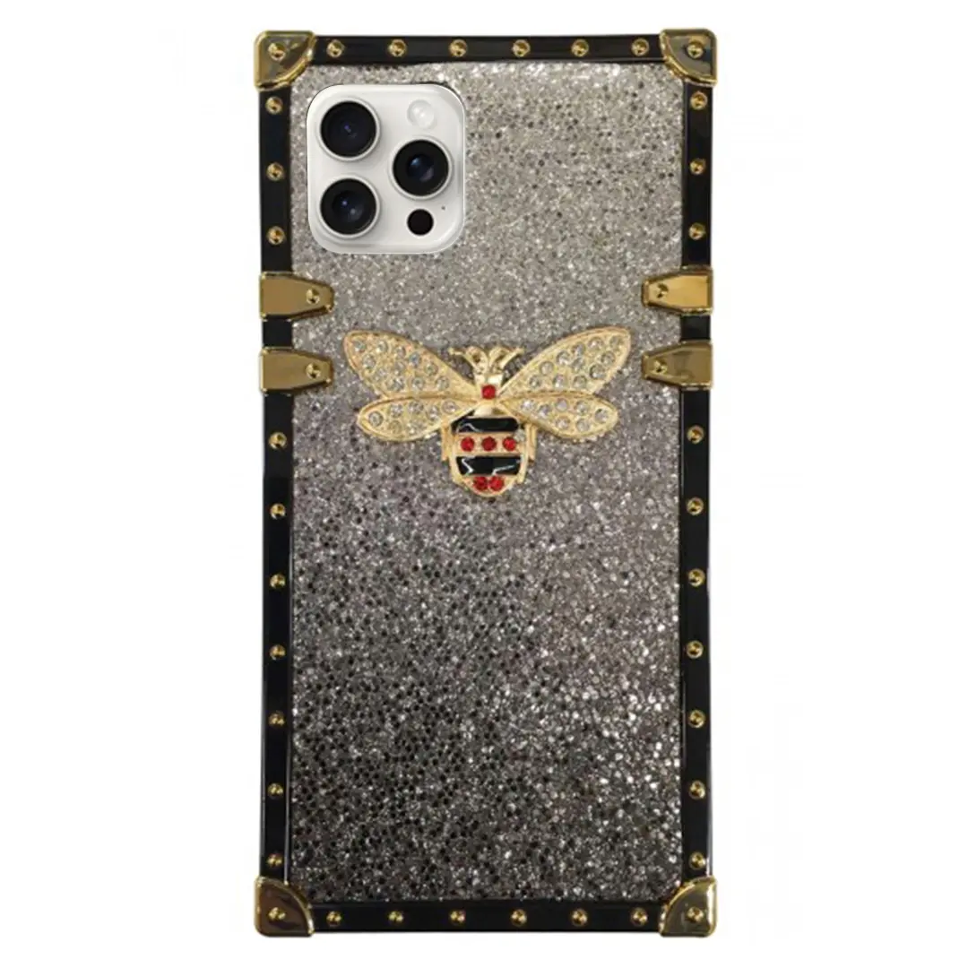 iPhone 13 Pro Glitter Butterfly Case Black