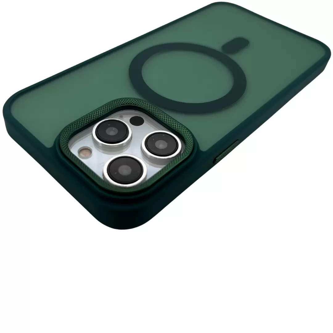 iPhone 13/iPhone 14/iPhone 15 MagSafe Cam Smoke Twotone Eco Dark Green