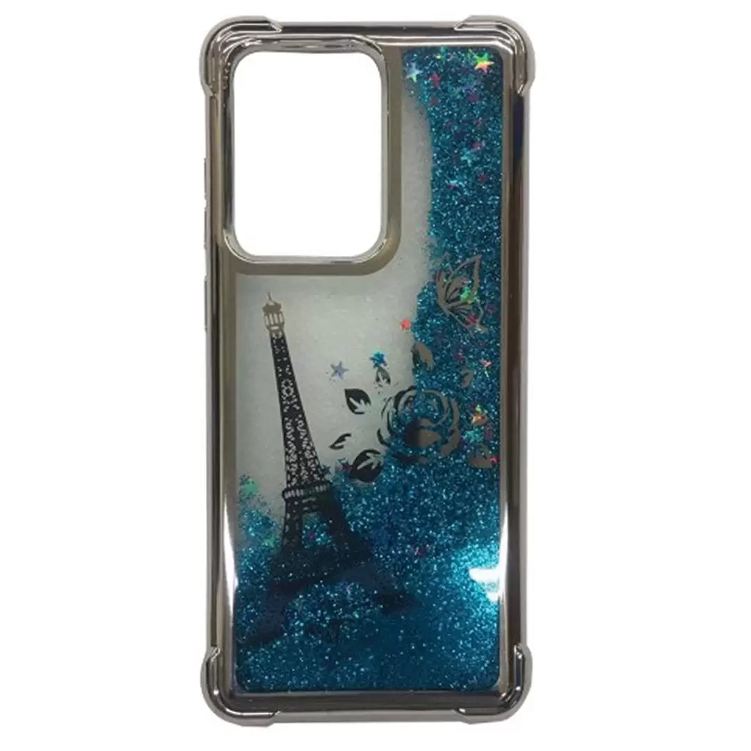 Samsung Galaxy S20 Ultra Waterfall Protective Case Silver Eiffel Tower