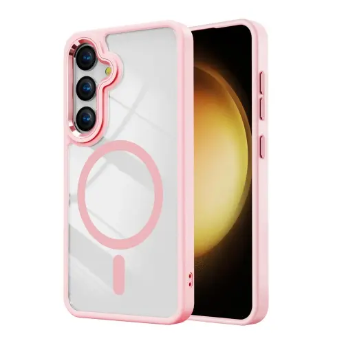 Samsung Galaxy S25/S24 Twotone MagSafe Clear Eco Case Rose Gold