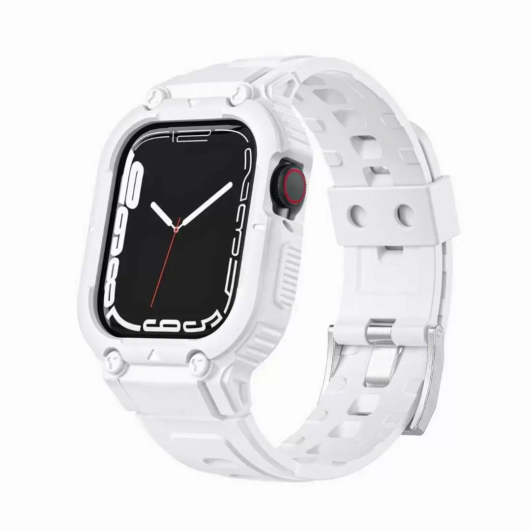 Apple Watch Integrated Silicone Strap White -42-44-45-46-49mm