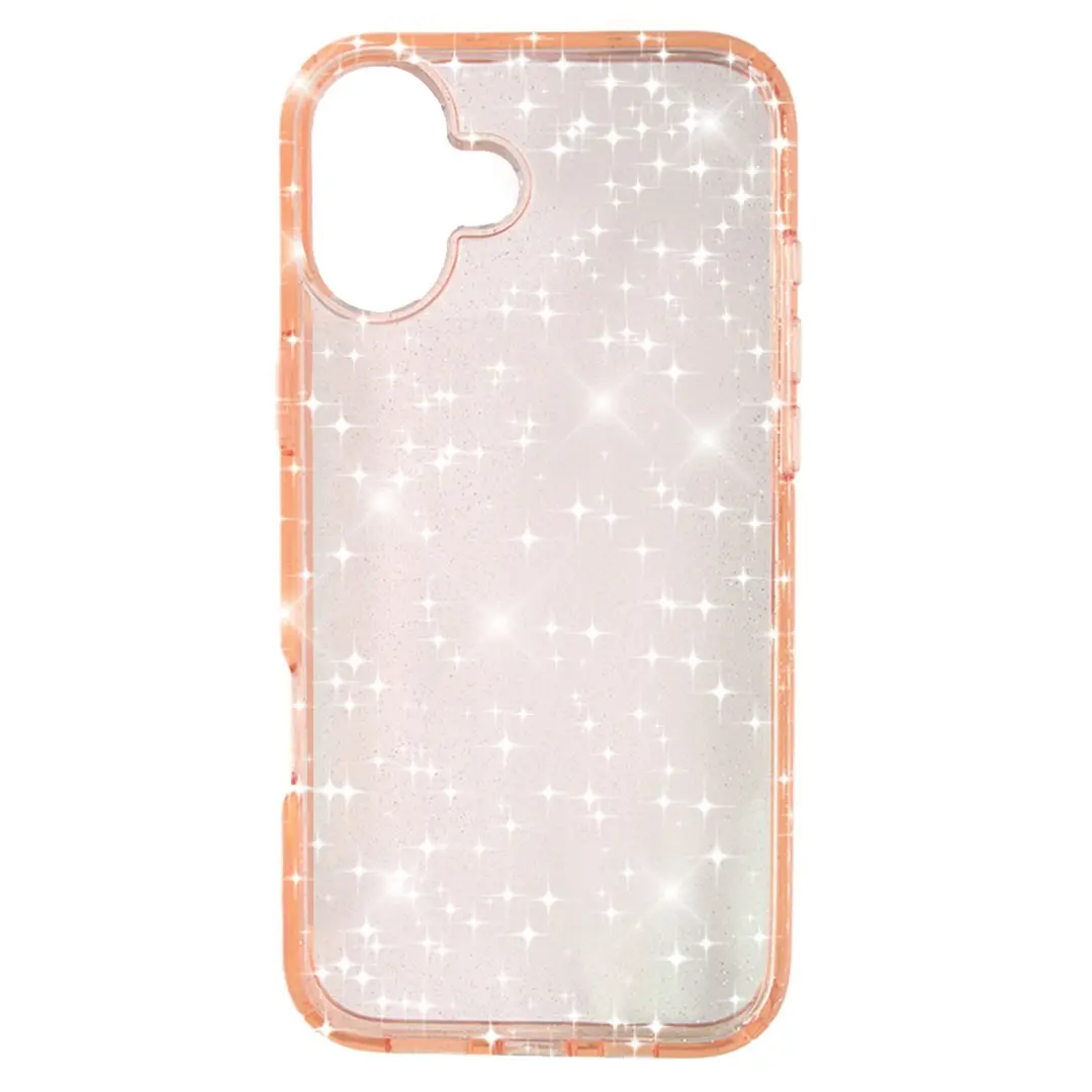 iPhone 16 Fleck Glitter Case Clear Gold