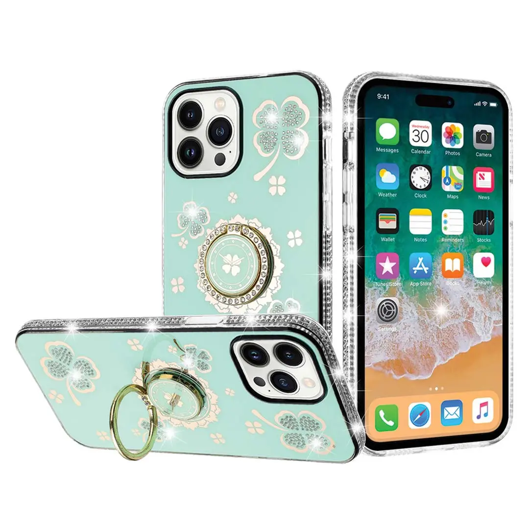 iPhone 15 Plus/iPhone 14 Plus Bling Diamond Lucky Case Blue