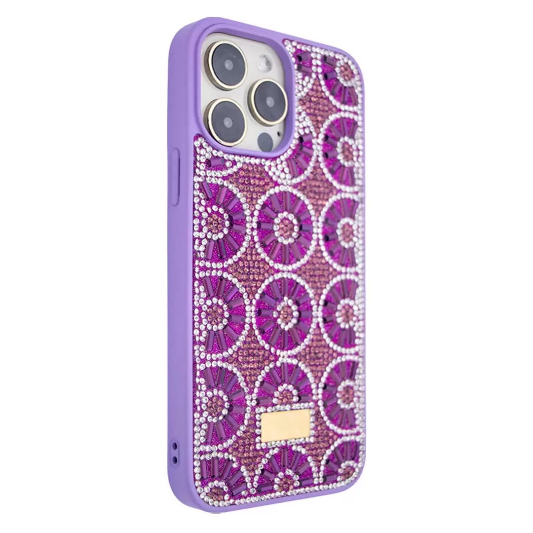 iPhone 16 Pro Max Diamond Sparkling Case Dark Purple