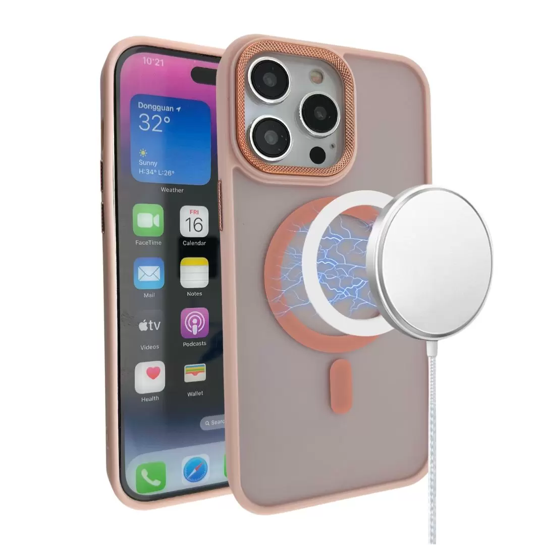 iPhone 14 Plus/iPhone 15 Plus MagSafe Cam Smoke Twotone Eco Pink
