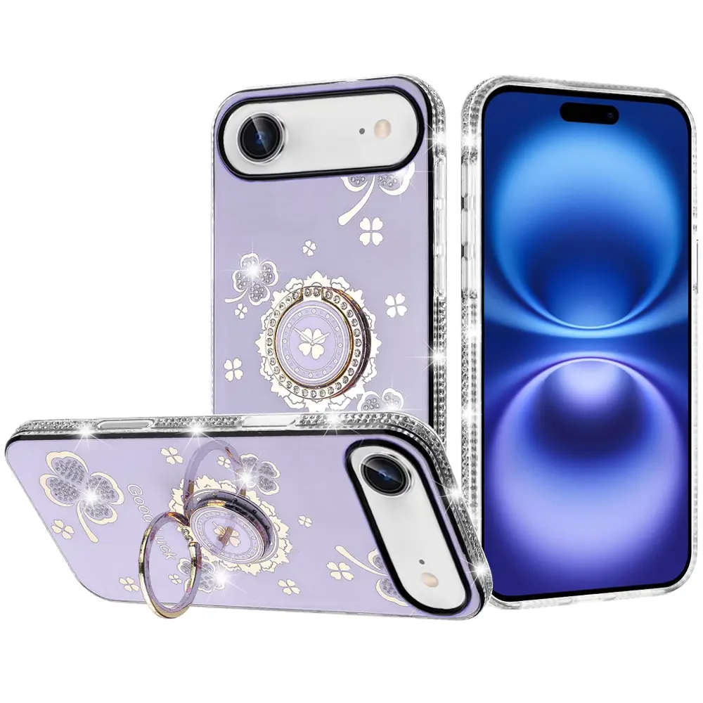 iPhone 17 Air Bling Diamond Lucky Case Light Purple