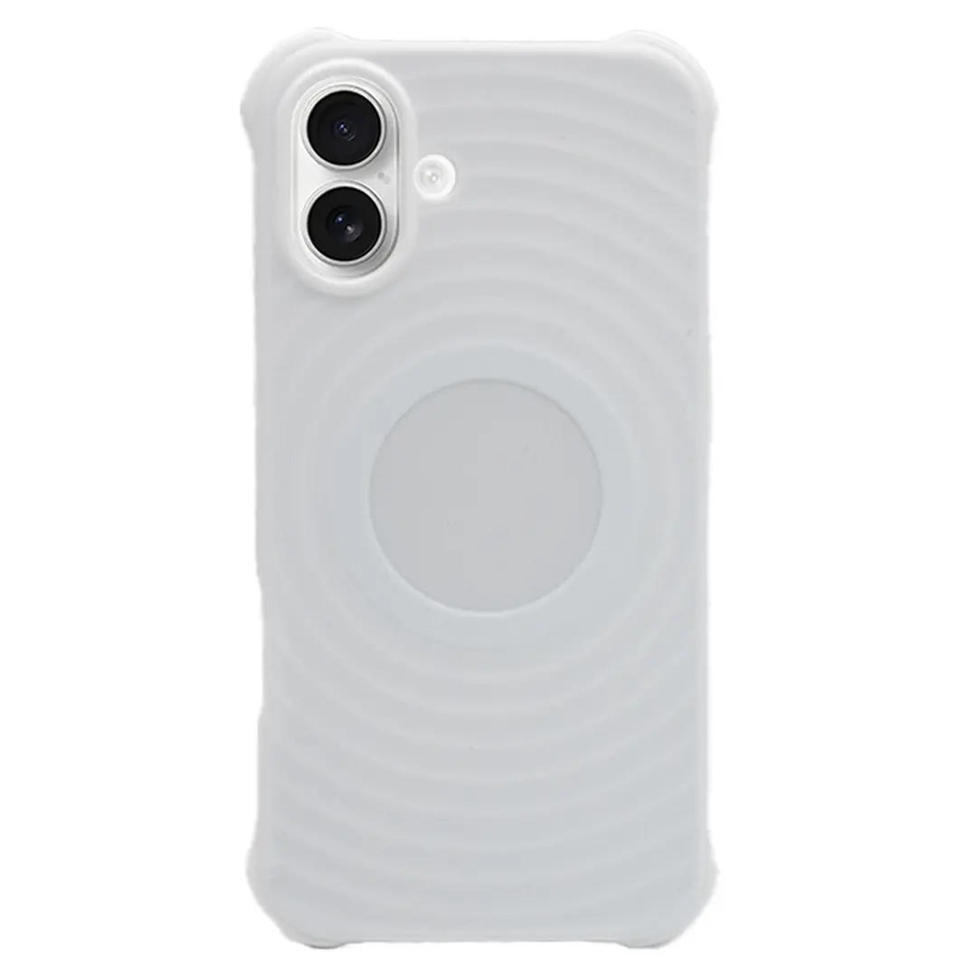 iPhone 16 Magsafe Water Ripple Silicone Case White